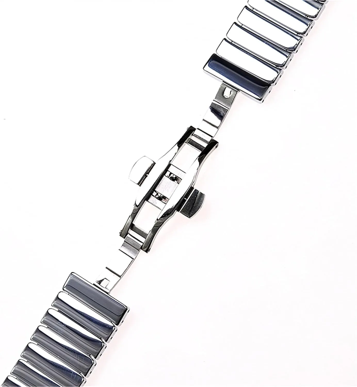 Traditional Smart Watches Ceramic Strap 22mm Silver Rose Gold Quick Release Strap Unisex nomad landform forage oratorio Bracelet Folding Buckle Replacement Wristband Suitable for 