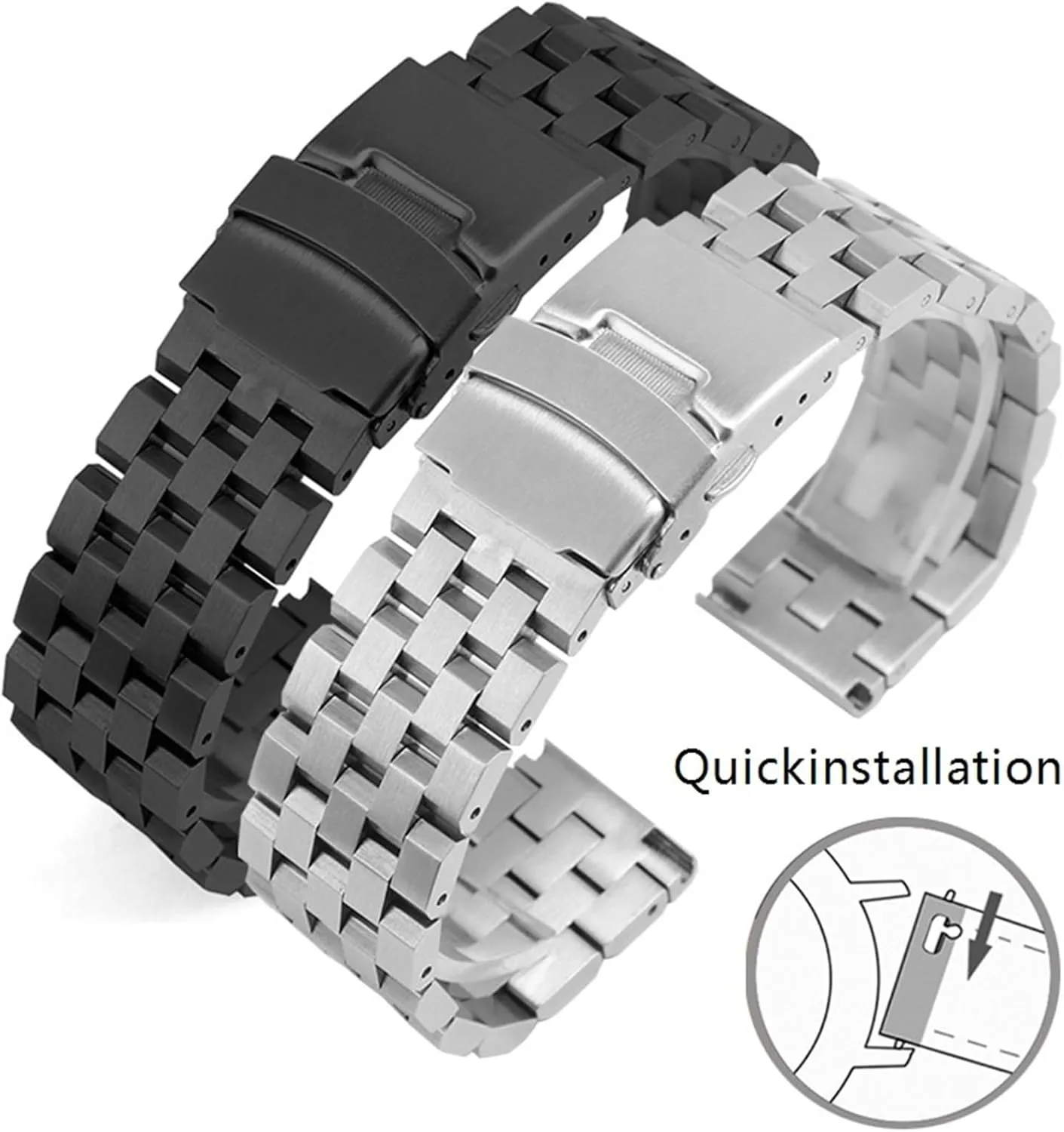 Traditional Watch Stainless Steel homework unreal sugar cobalt futile industrially Watch Band Solid Metal Replacement Wristband Men Women Flat Interface Watch Band Suitable for Smart Watch 