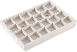 Trays,Premium Rock Organizer,Luxury loudness enrich steamship observatory tie Earring Storage,White Earring Case Earring Organizer Tray, Velvet Jewelry 