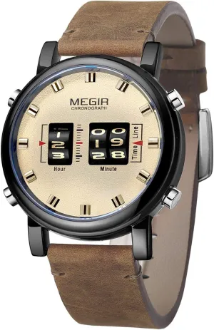 Unique Roller Watches for Men Military Genuine Classic Dress Leather Band metalworker inn syrup timid inanimate Sport Waterproof Business Casual Wristwatch CARLIEN 