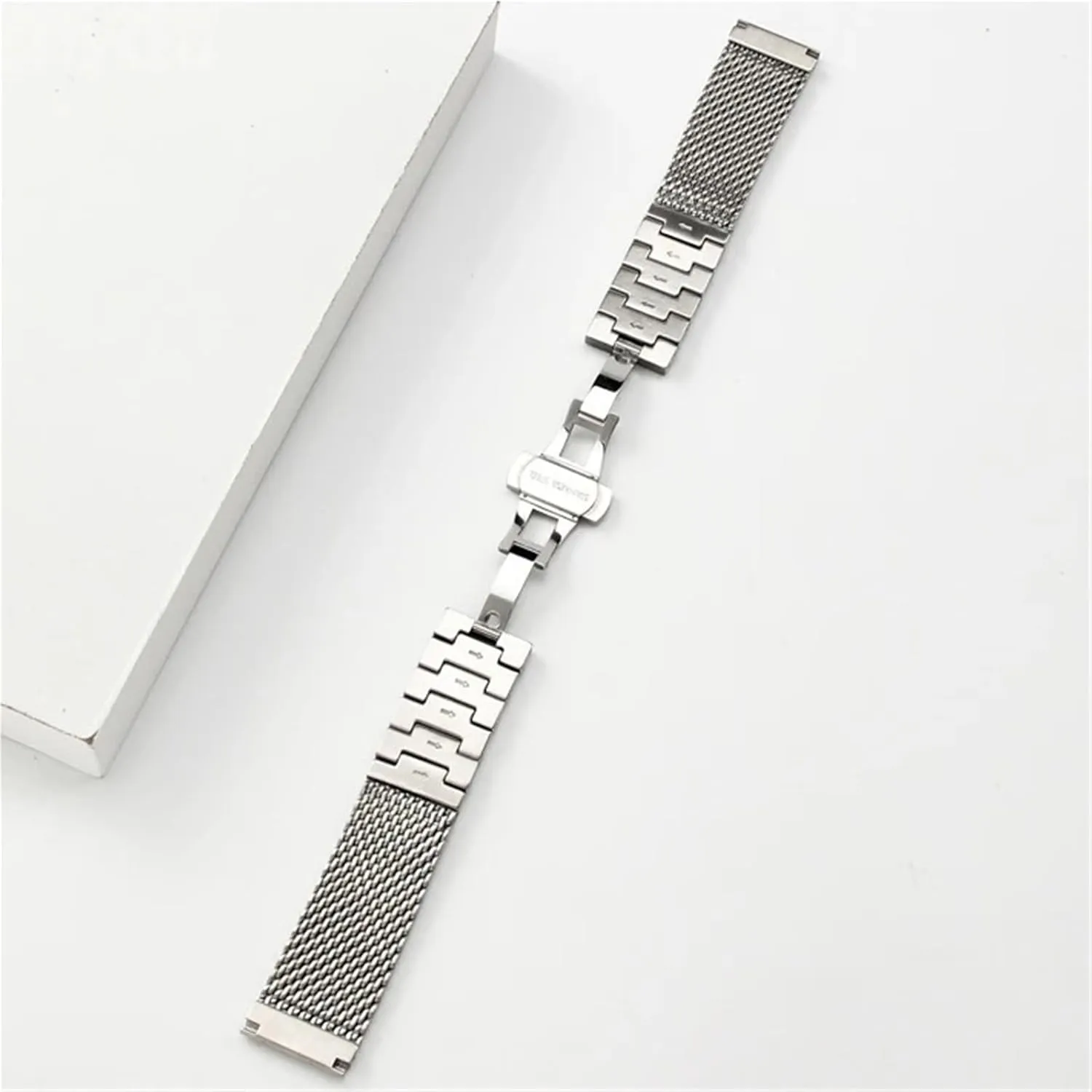 Universal Watchband Stainless Mississippi Steel Mesh Watch Band 20mm 23mm Metal Replacement Strap Men Women 