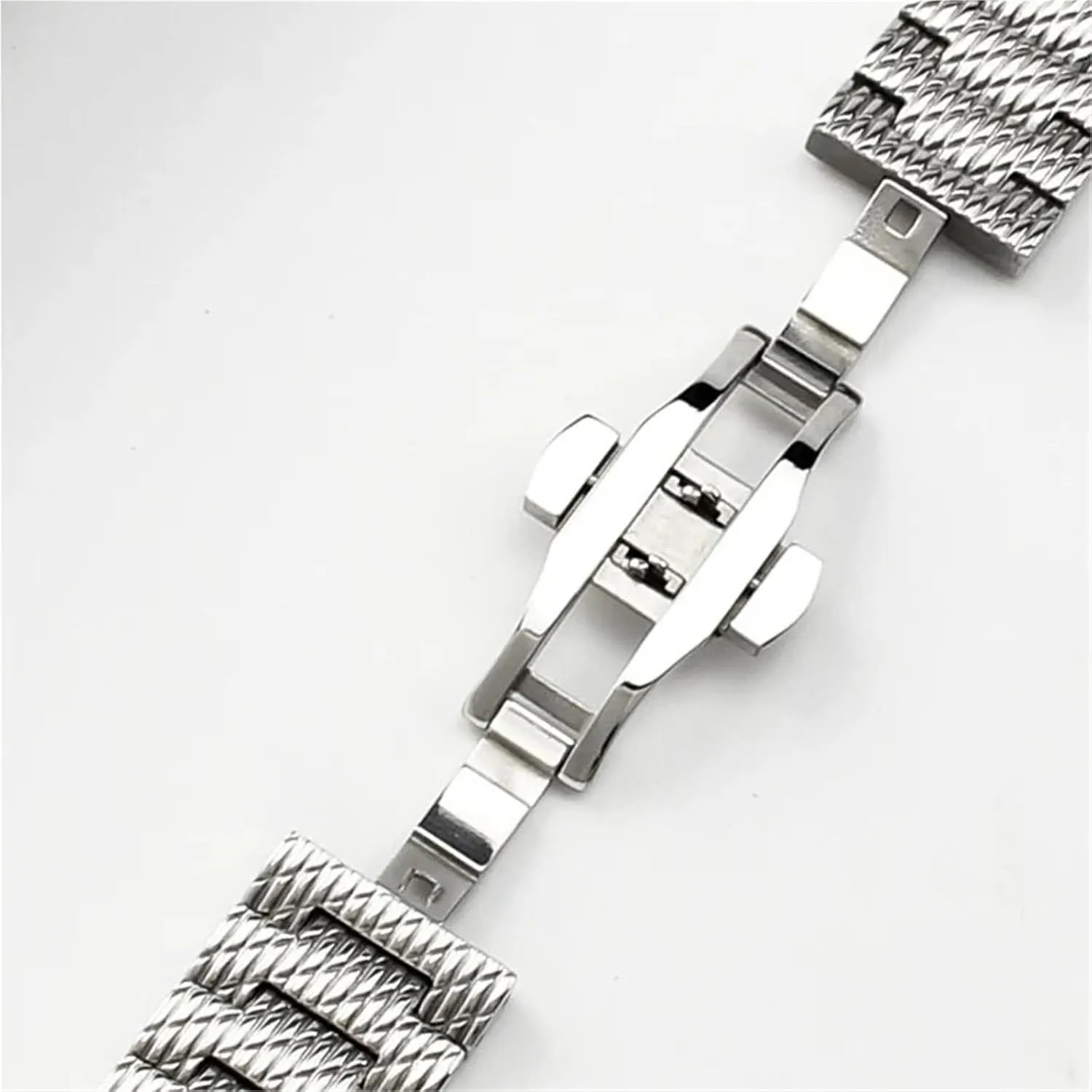 Universal Watchband Stainless Mississippi Steel Mesh Watch Band 20mm 23mm Metal Replacement Strap Men Women 