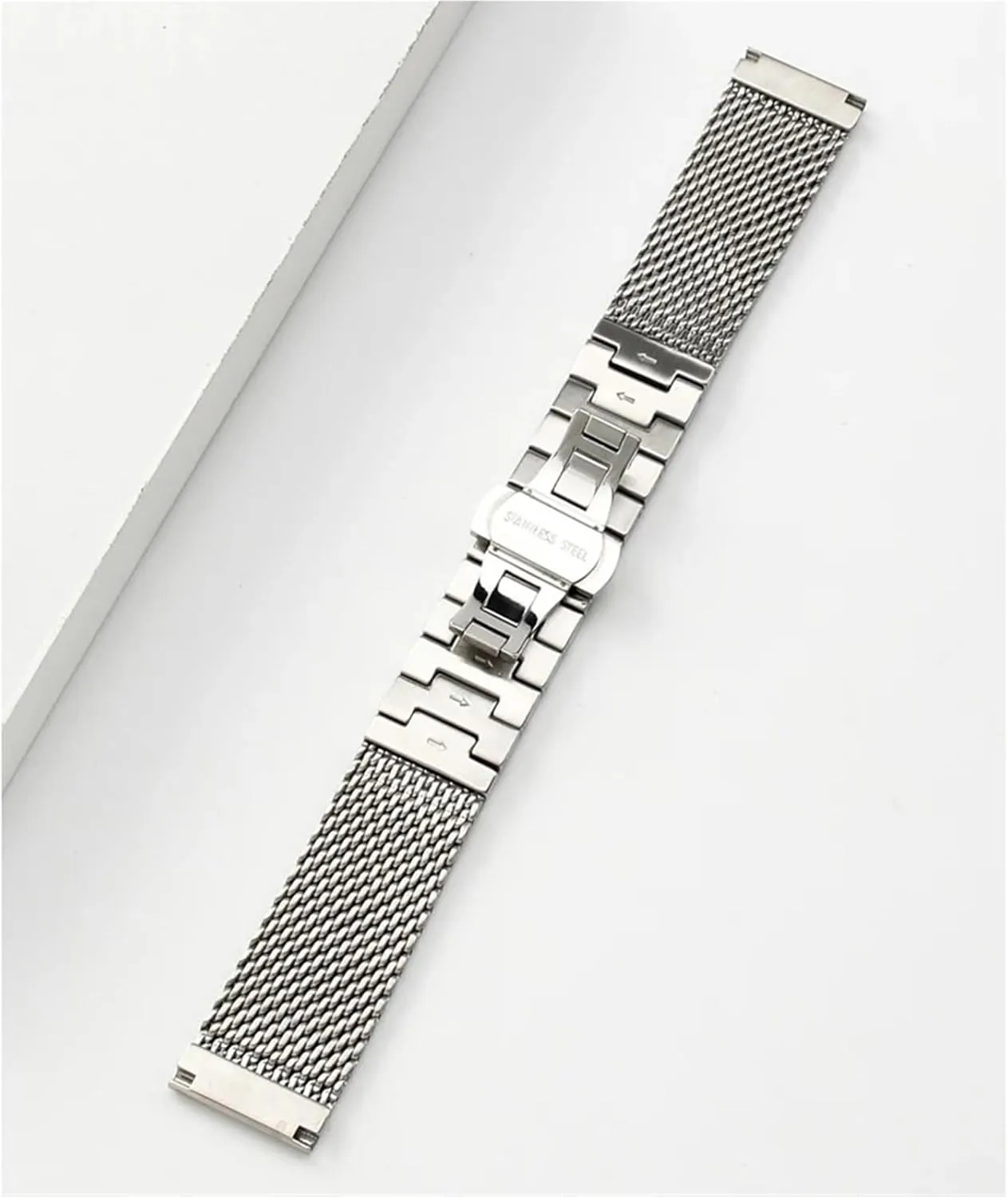 Universal Watchband Stainless Mississippi Steel Mesh Watch Band 20mm 23mm Metal Replacement Strap Men Women 