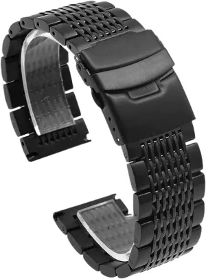 unsure seashore woodworking Smart Watch Traditional Watch Stainless Steel Mesh Watch Band Folding Clasp Universal Wristband Metal Replacement Wristband 18mm 20mm Suitable for 