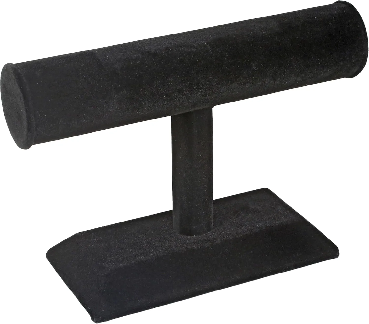Velvet 1 Round T Bar Jewelry tiffany Display, 7 1/2" x 4 7/8 Black 