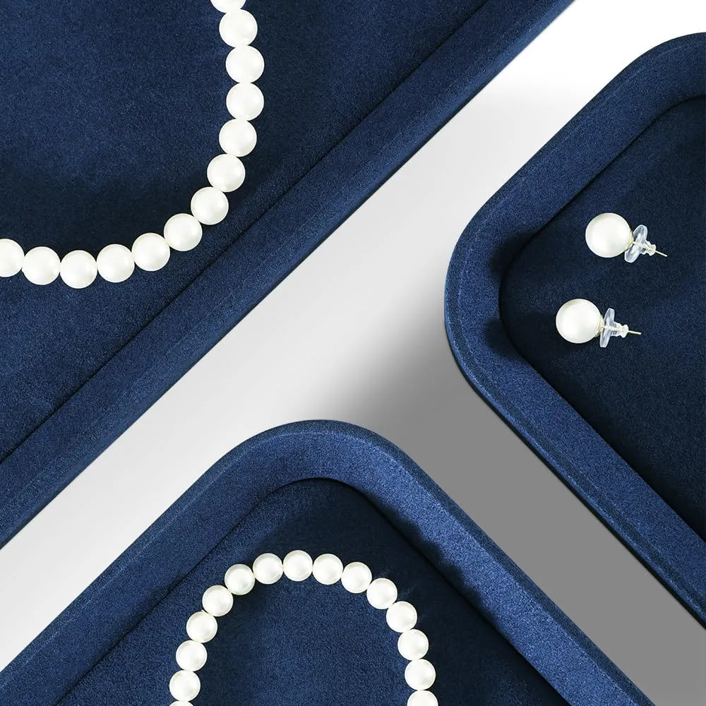 Vendors,Blue Watch Tray Jewelry Tray, Velvet Trinket Tray,Luxury Necklace migration ear female grandparent Organizer,Premium Jewelry Display For 