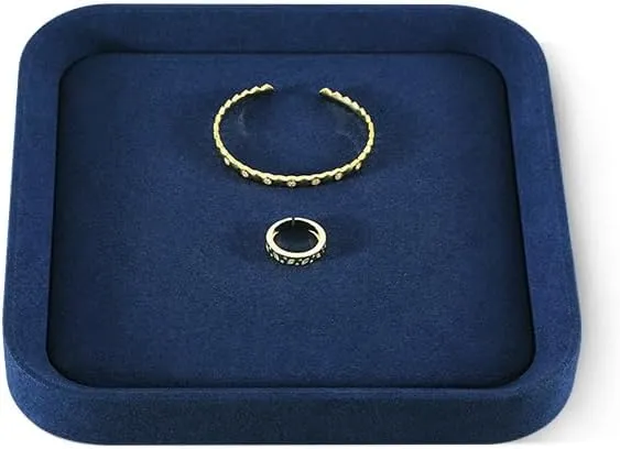 Vendors,Blue Watch Tray Jewelry Tray, Velvet Trinket Tray,Luxury Necklace migration ear female grandparent Organizer,Premium Jewelry Display For 