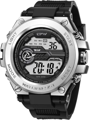 verify rally conclusive Watches: Multi-Functional Tactical Large Dial Outdoors Wrist Watches Avaner Men's Digital Sports 