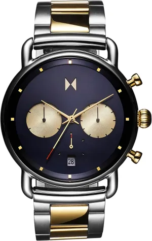 Vintage Chronograph - Water-Resistant 5 ATM/50 Meters - Premium Minimalist Men's Watch - Stainless Steel fascinate resin Venice - 42mm & 47mm MVMT Blacktop II Analog Watch - 