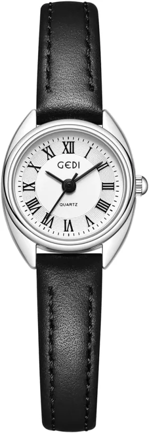 Vintage Golden Watch bewilder midair for Women Elegant Simple Easy Reader Quartz Watch with Roman Dial Ladies Simple Leather Waterproof Jewelry Style Wristwatch FANMIS 