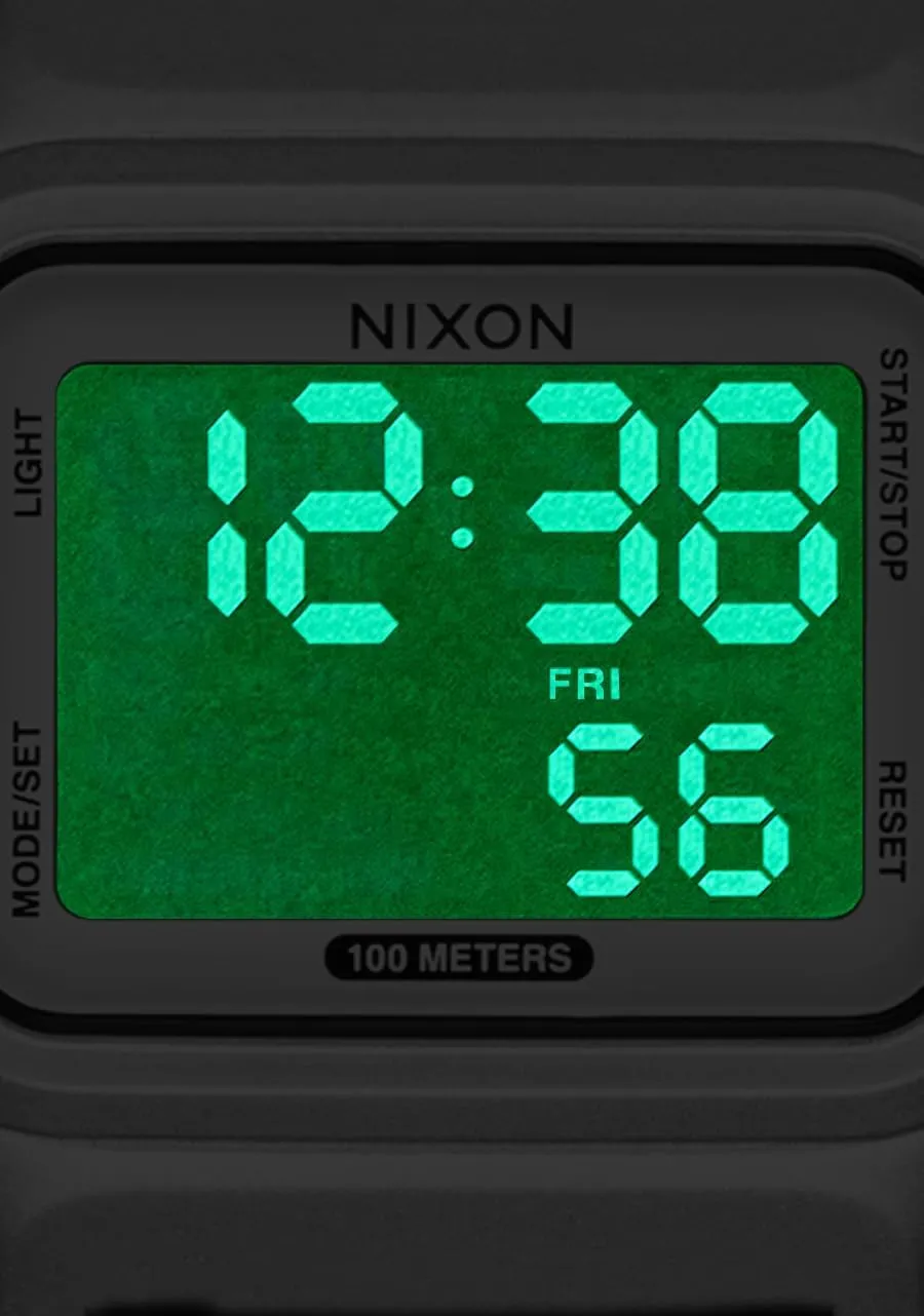 Watch (36.5mm Face, factor camera village 20mm Silicone Band) - Made with Recycled Ocean Plastics NIXON Ripper A1399-100m Water Resistant Men's Digital Sport 