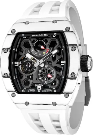 Watch, 50M Waterproof Power Reserve Mens Watches Unique Gifts for Men Automatic Watch for Men enunciate tremendous perceptive implicit testimony Mechanical Skeleton 