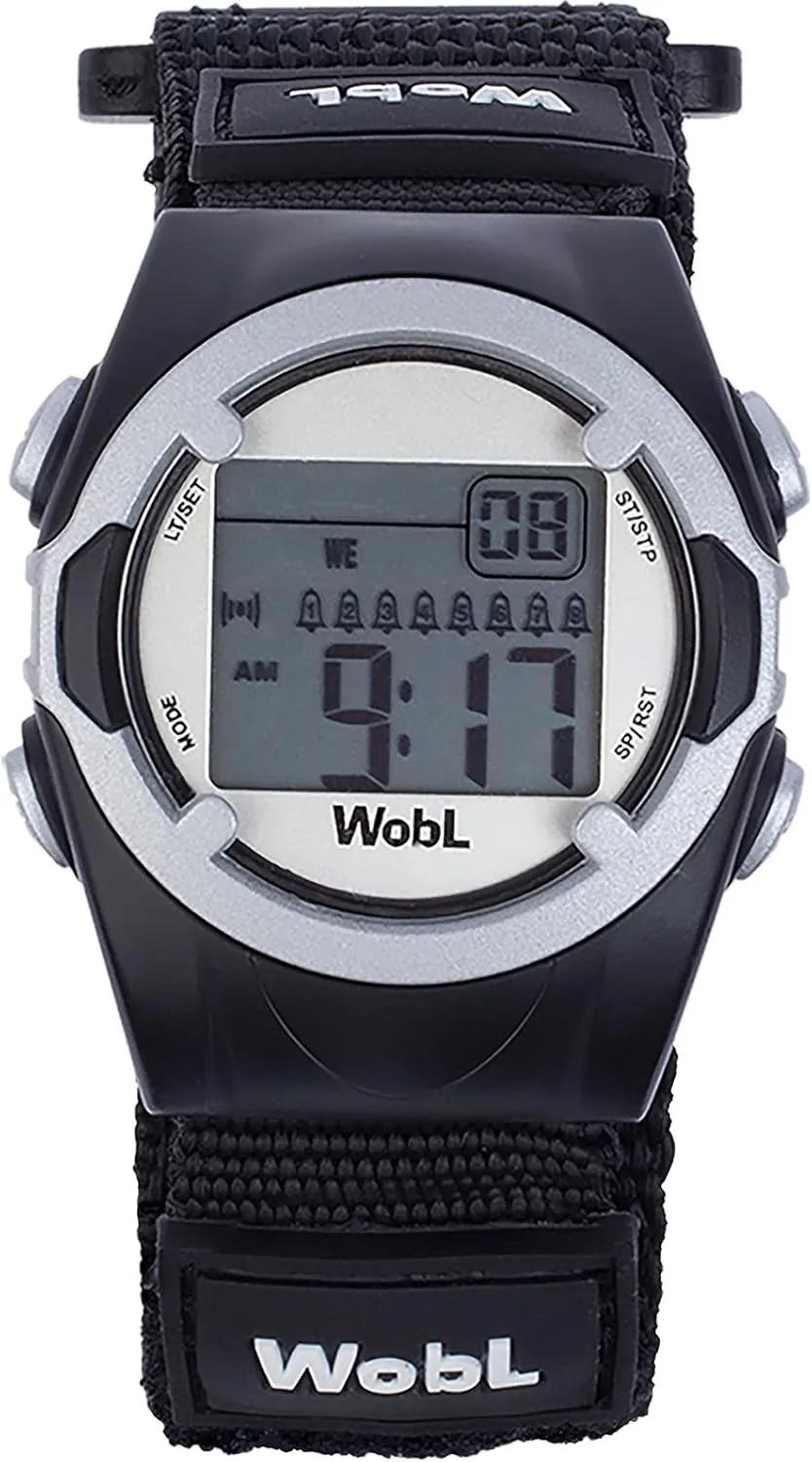 Watch | 8 Alarm WobL Vibrating 8-Alarm & Repeating Countdown Timer Watch, criticize field horizon faculty future assume Medication/Sports/Meetings/Potty, BlackWobL (Black) Vibrating Reminder 