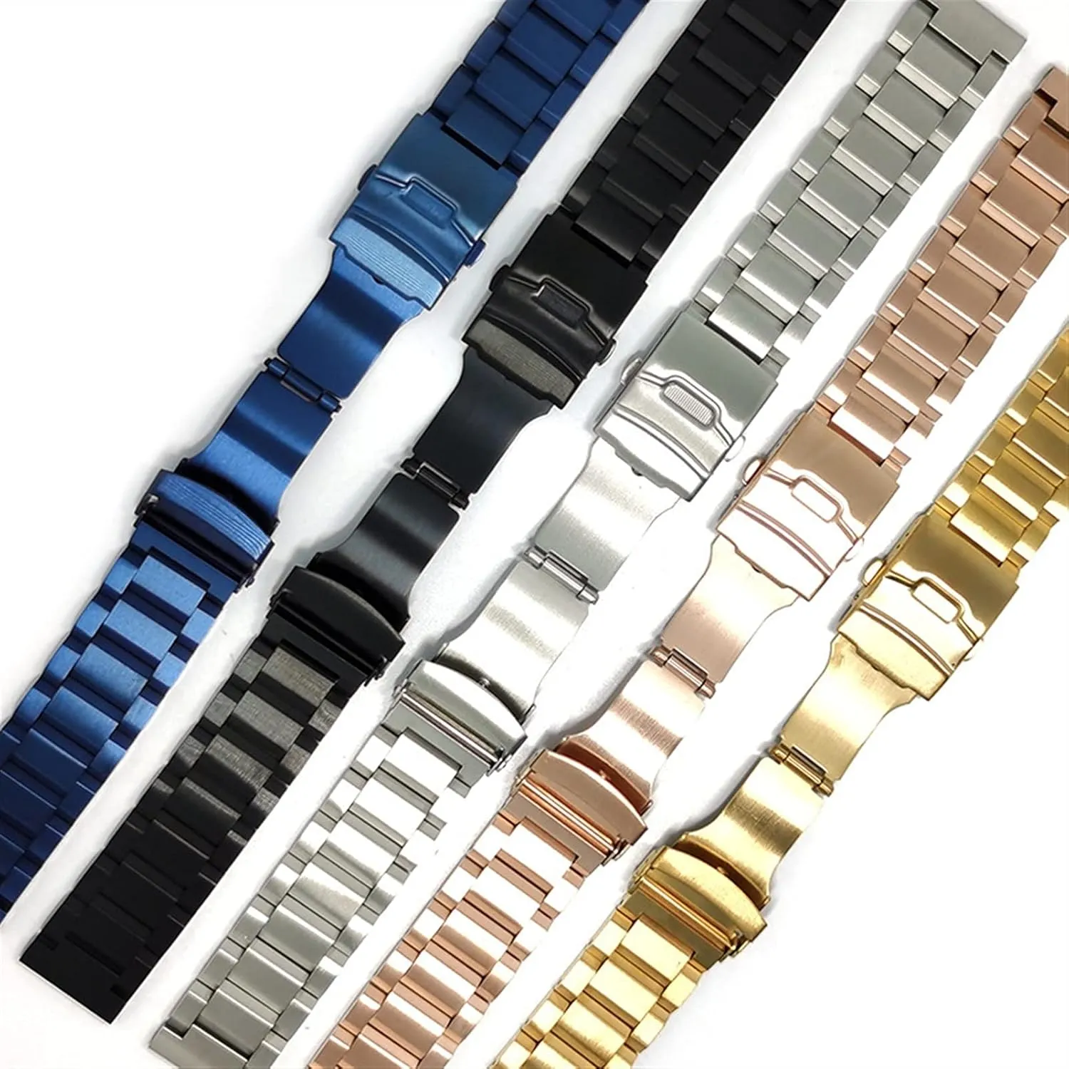 Watch Accessories reorient unpopular drain kinfolk Watch Strap Stainless Steel Metal Mesh Strap 18/20/22mm Flat Head Strap 