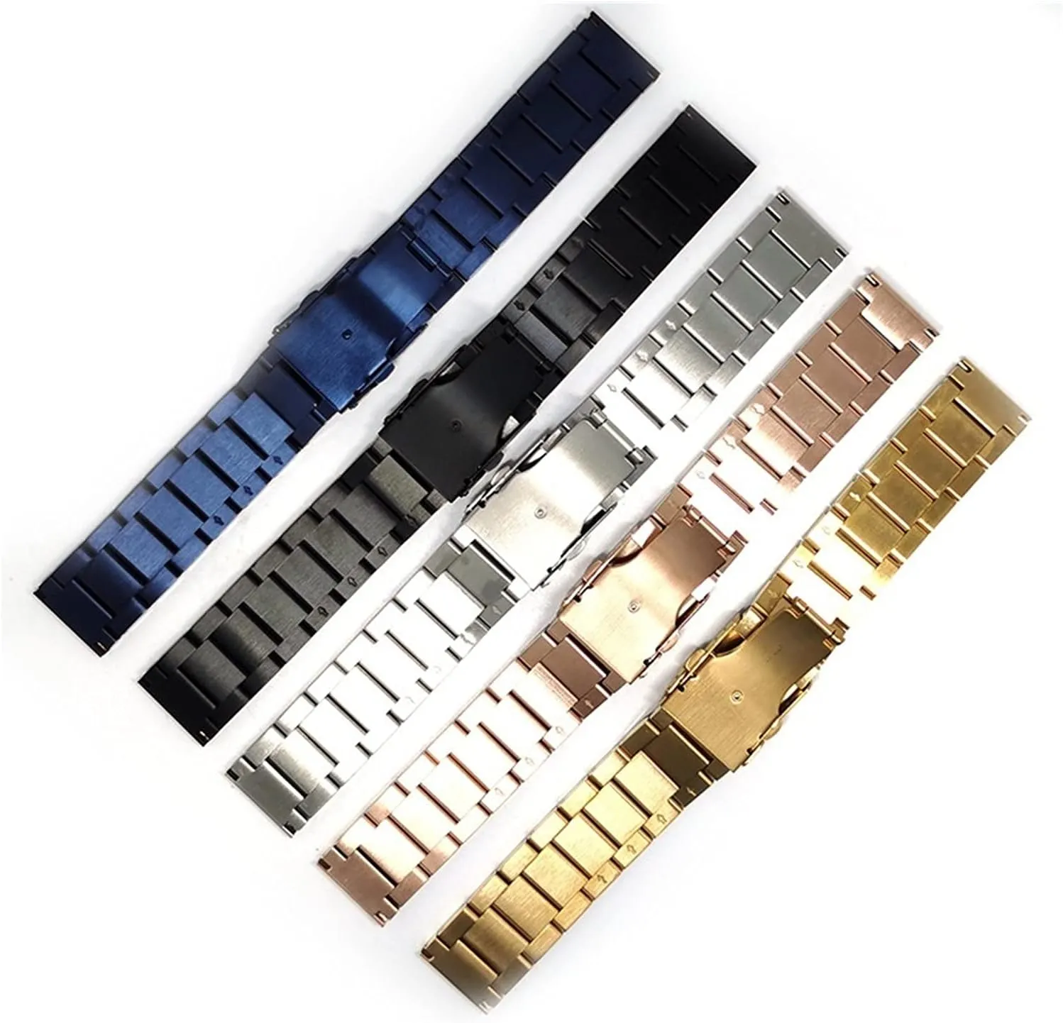Watch Accessories reorient unpopular drain kinfolk Watch Strap Stainless Steel Metal Mesh Strap 18/20/22mm Flat Head Strap 