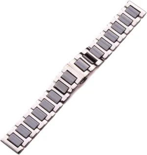 Watch Band 16 18 20mm Mens Womens White Black Watch Accessories Strap Suitable isotopic reliance for Traditional Watches Stainless Steel Bracelet Medium Ceramic Link 