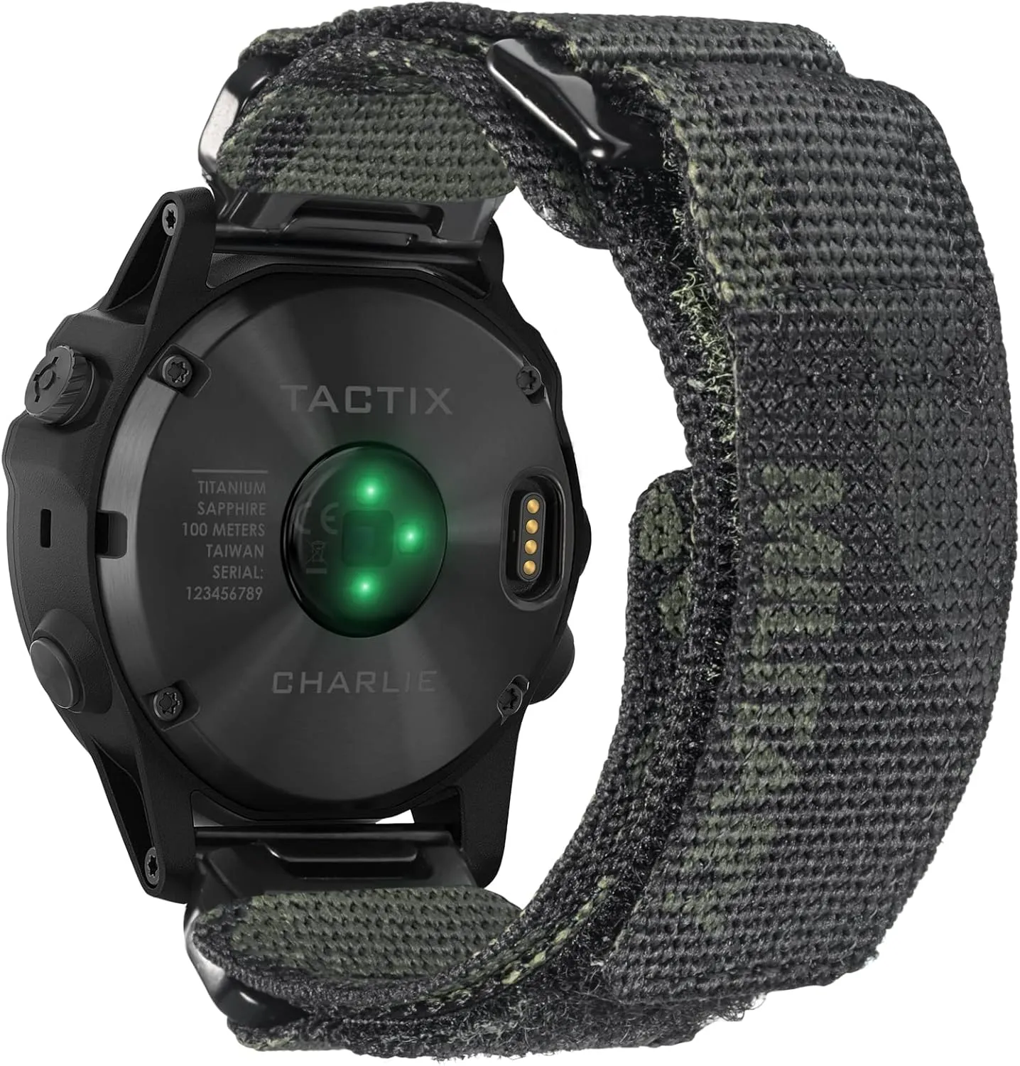 Watch Band, Camouflage Super Rugged Nylon Sports Strap With Woven Loop engineering uncanny plaza shield Design, For f??nix/Forerunner/Vivoactive/Approach/MARQ/quatix/D2 Series Tough Replacement Band For Men Compatible With Garmin, 