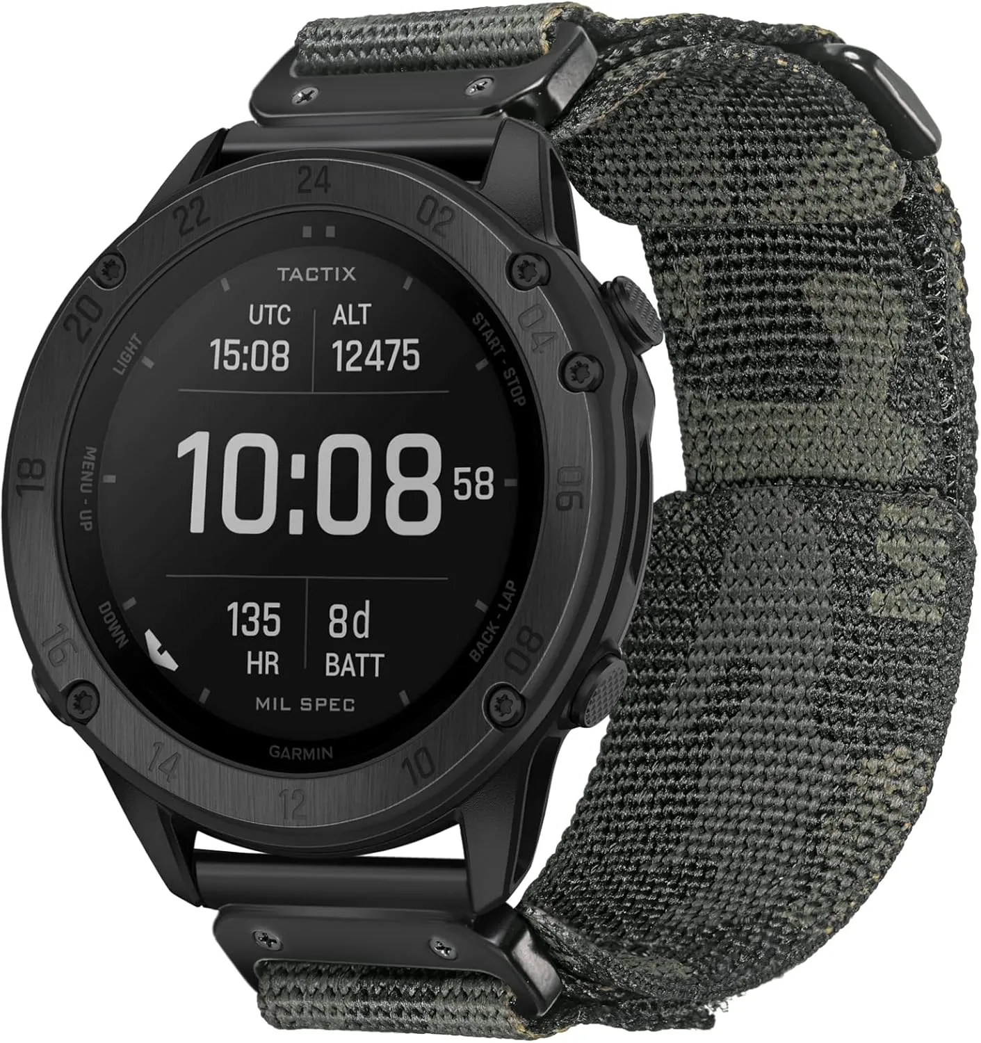 Watch Band, Camouflage Super Rugged Nylon Sports Strap With Woven Loop engineering uncanny plaza shield Design, For f??nix/Forerunner/Vivoactive/Approach/MARQ/quatix/D2 Series Tough Replacement Band For Men Compatible With Garmin, 