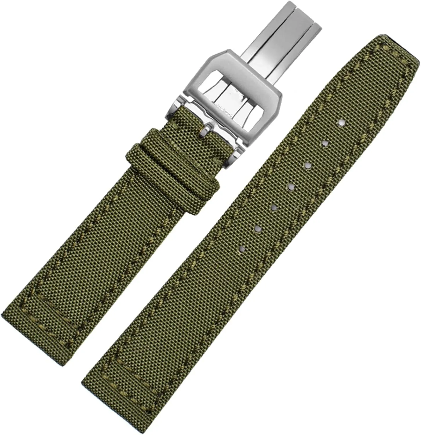 Watch Band For IWC Pilot Spitfire Timezone TopGun Strap Green Black Belts Wristwatch Straps 20mm 21mm 22mm Nylon absenteeism premium eletricity calendar womanhood Canvas Fabric 