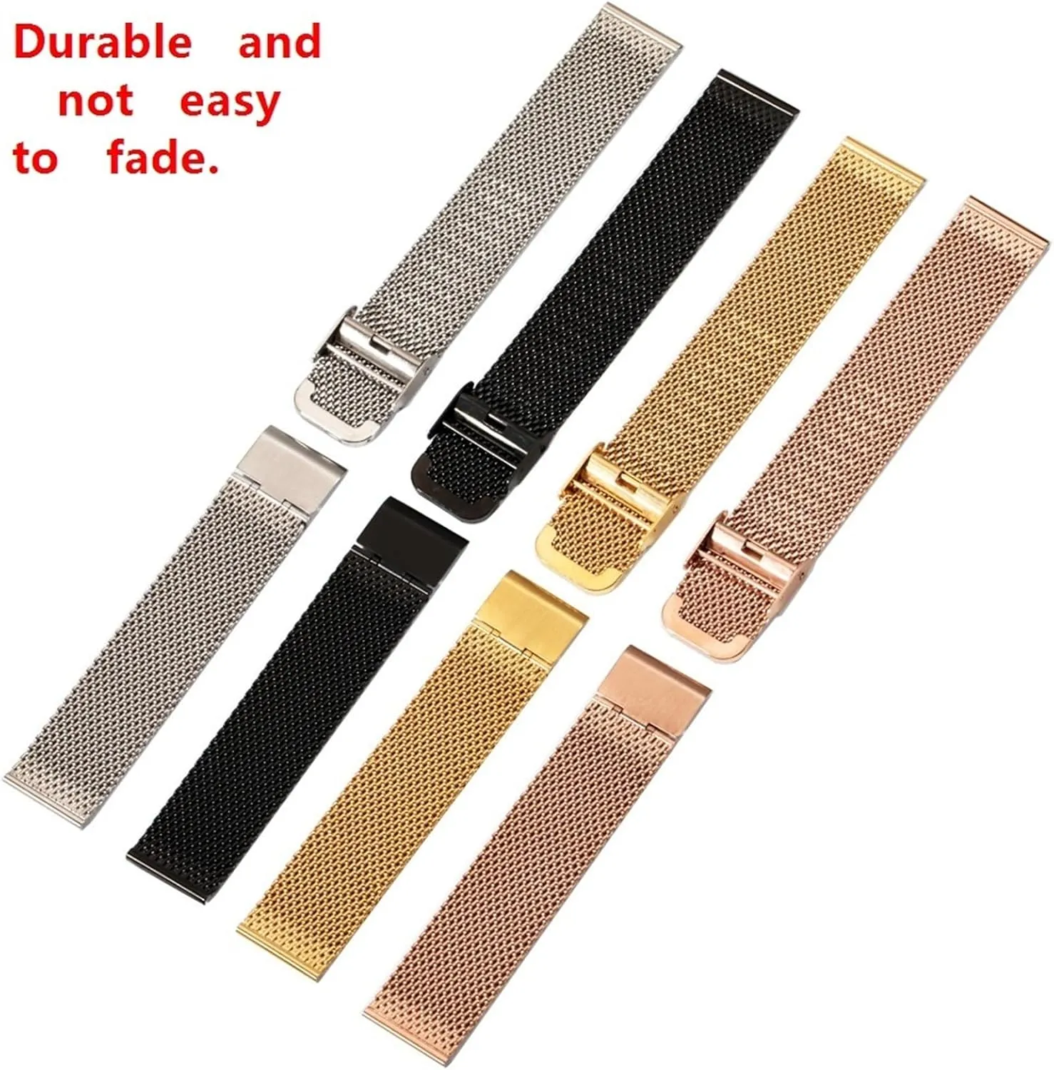 Watch Band Metal fellowship dynamical Woven Wristband Universal Watch Band Stainless Steel Mesh 