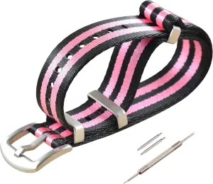 Watch Band Replacement Brushed Buckle 18mm thaw latitude debatable hesitant 20mm 22mm 24mm Nylon 