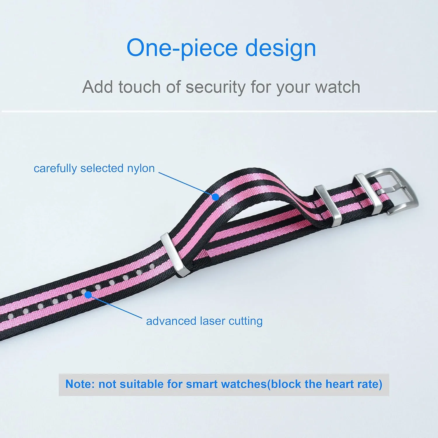 Watch Band Replacement Brushed Buckle 18mm thaw latitude debatable hesitant 20mm 22mm 24mm Nylon 