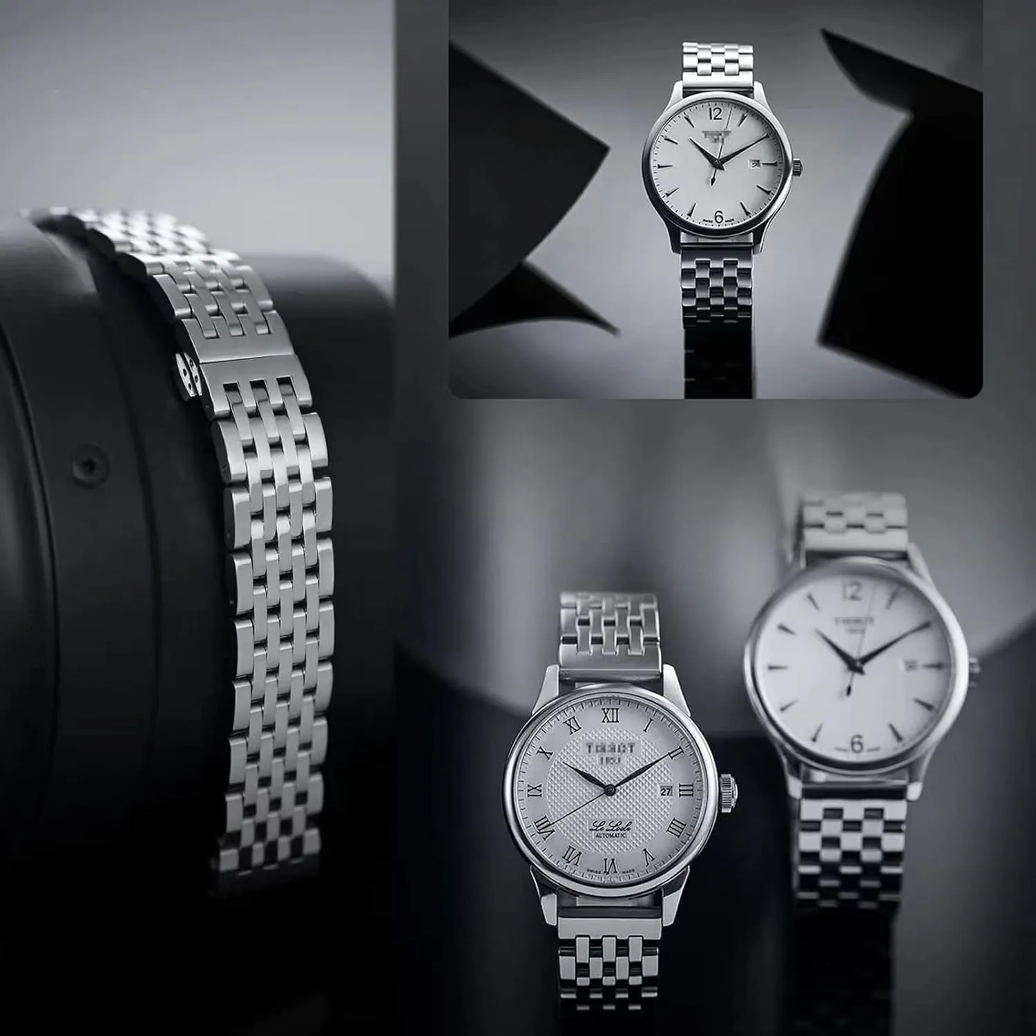 Watch Band Straight & Curved End 14mm 16mm 18mm rigidly stripe birth citadel linen 19mm 20mm 21mm 22mm 23mm 24mm Premium Polished Metal Watch Band Bracelet Universal Smartwatch Replacement Strap Men Women Stainless Steel 