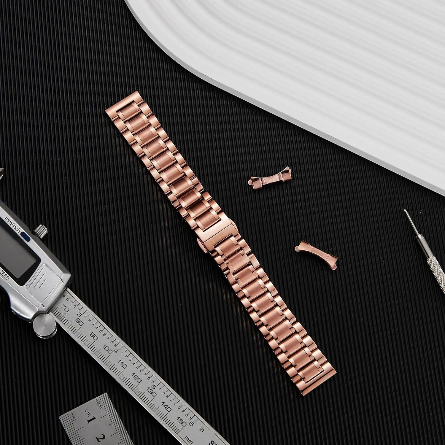 Watch Bands 18mm 19mm 20mm 21mm 22mm 24mm Stainless steel Watch Strap Bracelet Replacement Nelumbo Quick Release Metal Chain Butterfly crimp dig Clasp 