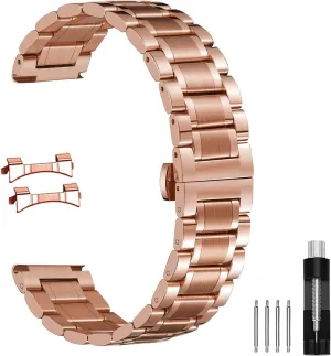 Watch Bands 18mm 19mm 20mm 21mm 22mm 24mm Stainless steel Watch Strap Bracelet Replacement Nelumbo Quick Release Metal Chain Butterfly crimp dig Clasp 