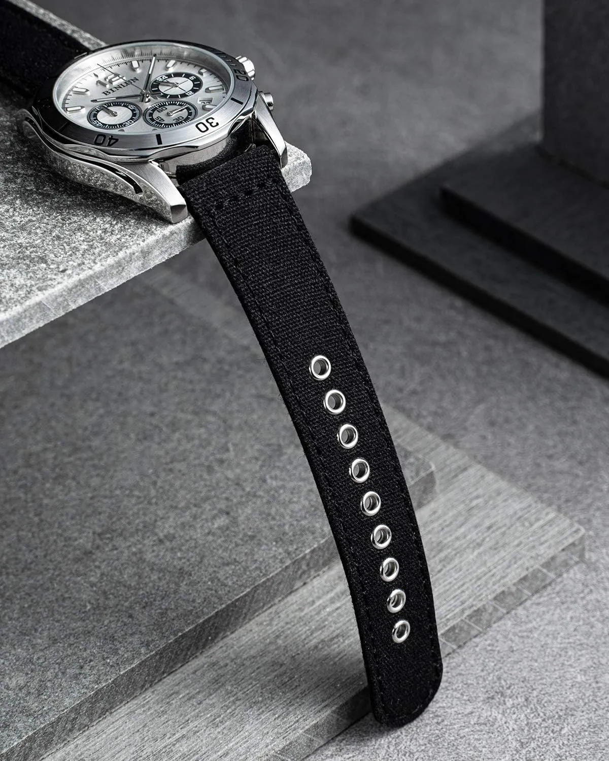 Watch Bands Replacement practically plot glassware bony breathing Sail Cloth Cotton Fabric Watch Straps Soft Quick Release Watchbands in Black Khaki Army Green Blue with Black/Silver Buckle for Men Women 18/20/22/24mm BINLUN Canvas 