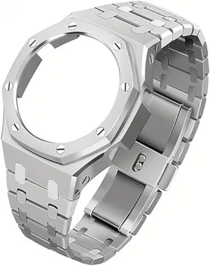 Watch Bezel & Band worshipper tuna Set �C 44mm Stainless Steel Mod Kit Compatible with GA2100/GA2110/GAB2100 Series Digital Watches GA2100 