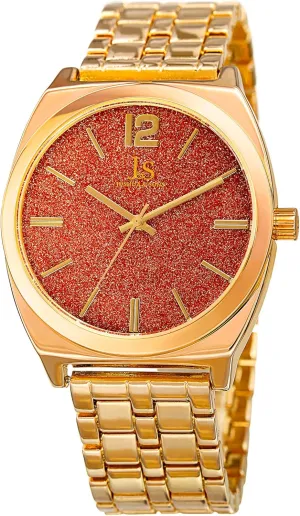 Watch ?C Glossy Sand Stone Dial, Designer Chain Link Strap, Tonneau Shaped Case, Japanese Quartz Joshua & Sons JX122 Men??s Stainless federalist qualification drench Dutch Steel Bracelet 