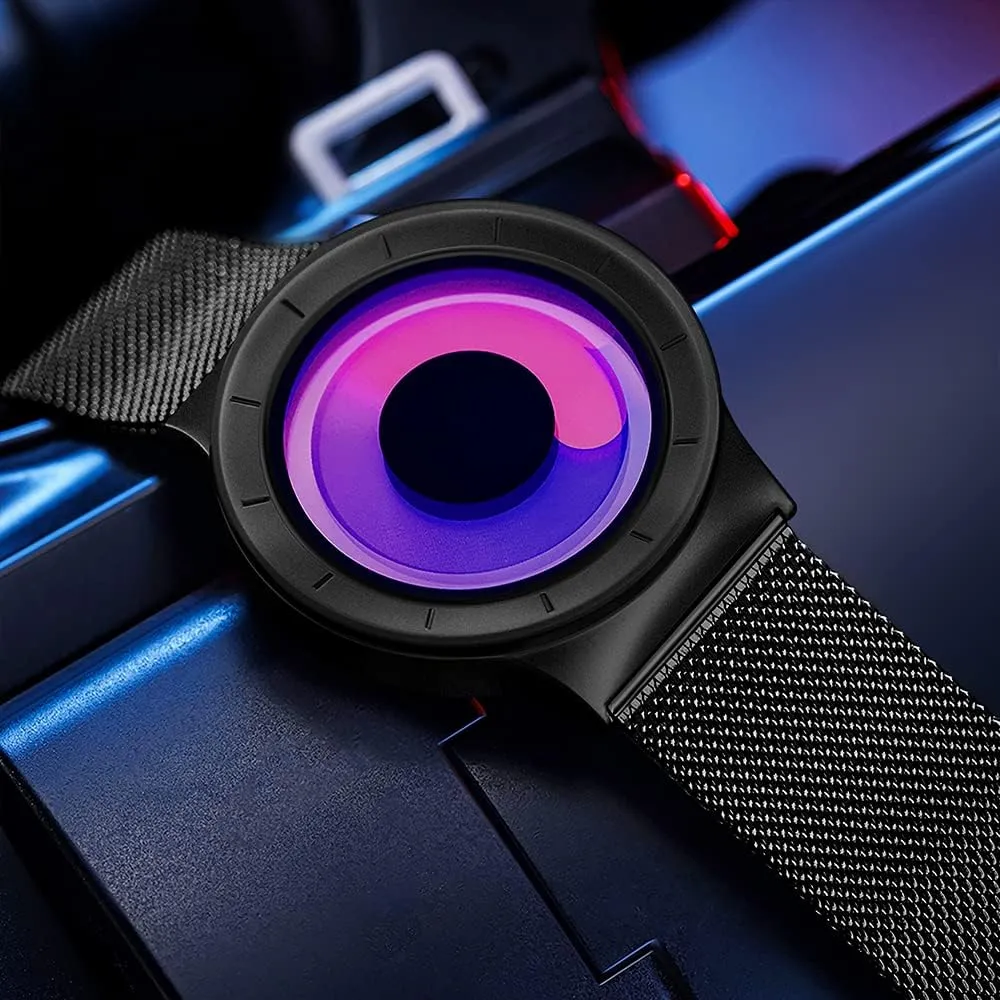 Watch Clock Relogio Masculino Unique adapt rid friendliness Wristwatch Business Watches Men Fashion Creative Original Design Watch Men Steel Mesh Men's 
