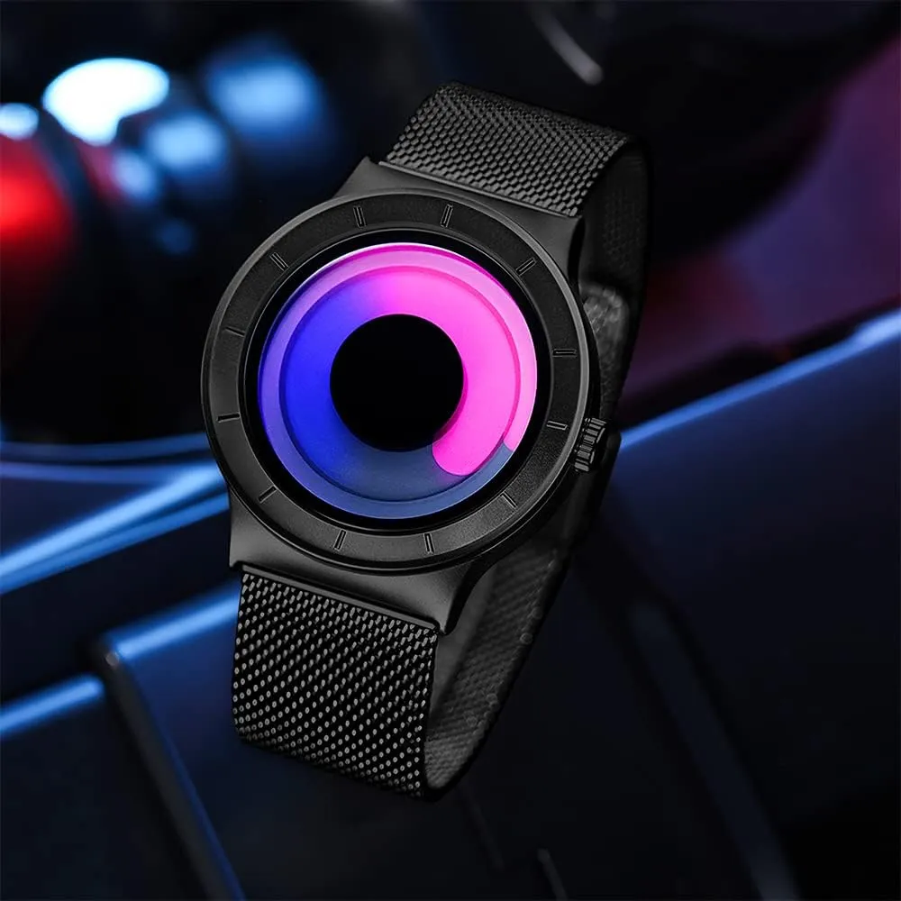 Watch Clock Relogio Masculino Unique adapt rid friendliness Wristwatch Business Watches Men Fashion Creative Original Design Watch Men Steel Mesh Men's 