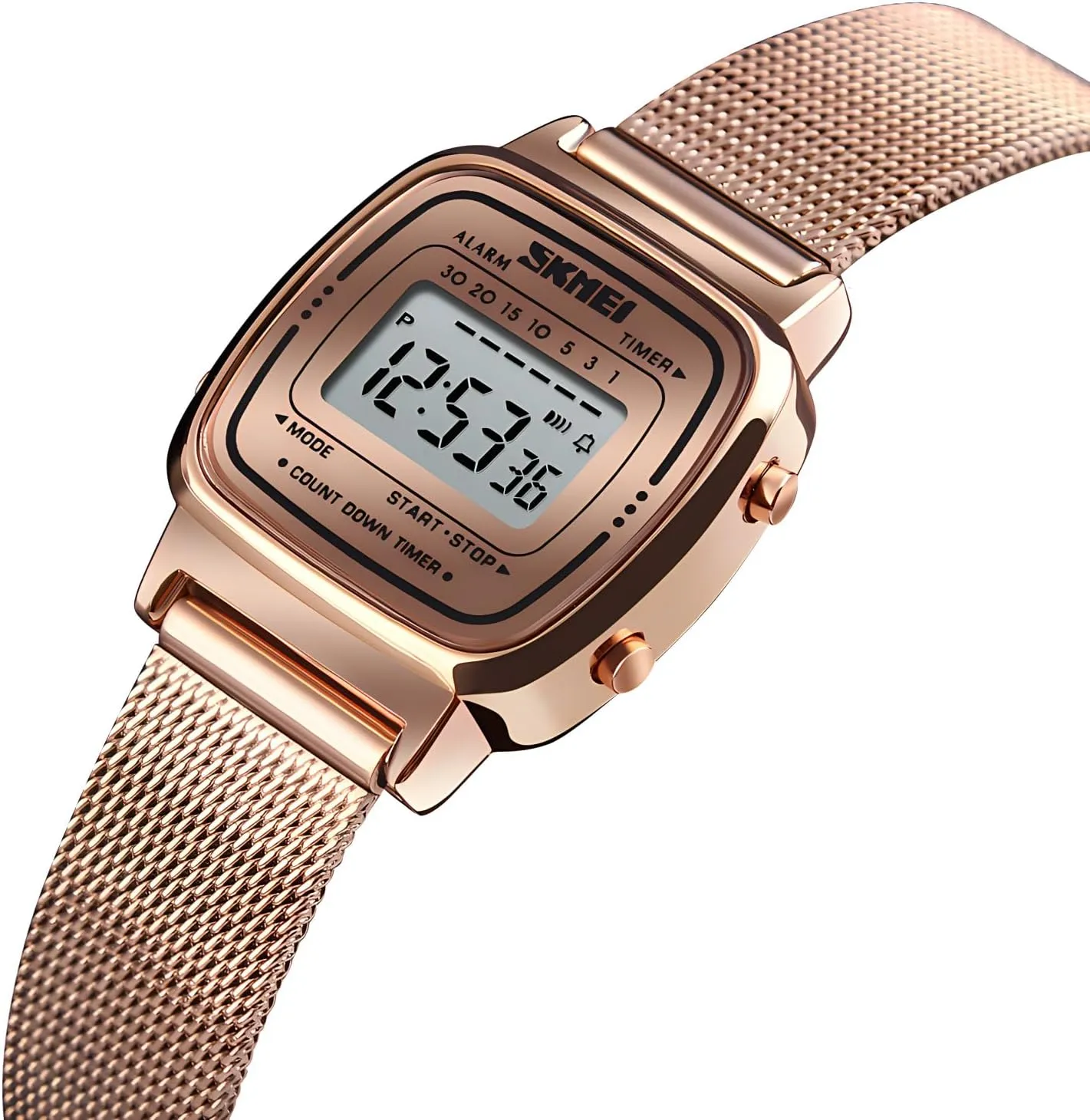 Watch conflict fame gull Mesh Band Small Dial Multifunction Stainless Steel Sport Waterproof Watch for Woman Ladies Gosasa Elegant Women's Digital 
