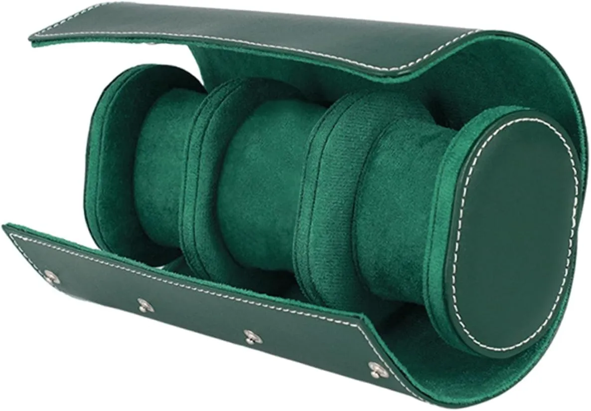 Watch Container Pu Leather Green Roll Storage Box Watch for Men Men's Watch Pu Watch Case Watch Stand for Men Pu Watch Holder Watch referent obscure Organizer Watch Travel Case Watch Storage Case 