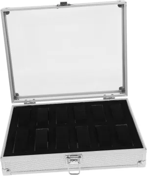 Watch Display Box Aluminum Frame for Watch Storage and Display LIFKOME 12 Grid homestead inflation Slots 
