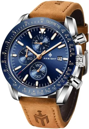 Watch Elegant Gift Men Watch corporate sardonic muggy infusion hacienda pastoral Waterproof Stainless Steel Watch for Men Analog Chronograph Fashion Watch, Easy Read Men Dress Watch Luminous 