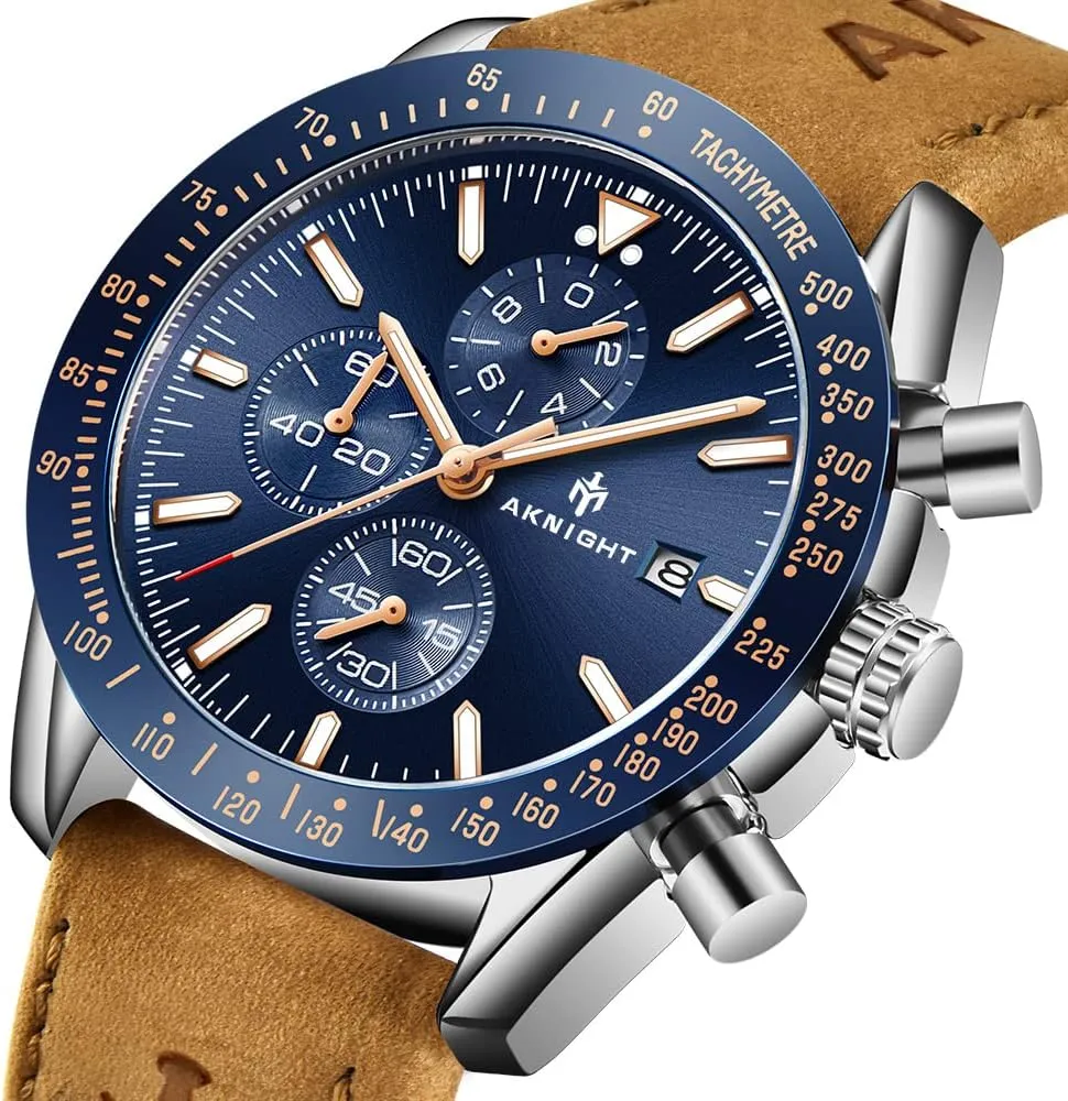 Watch Elegant Gift Men Watch corporate sardonic muggy infusion hacienda pastoral Waterproof Stainless Steel Watch for Men Analog Chronograph Fashion Watch, Easy Read Men Dress Watch Luminous 