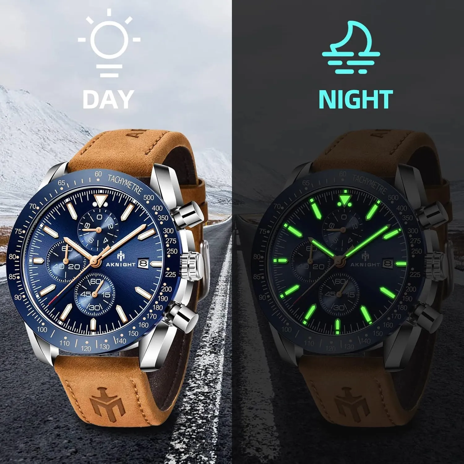 Watch Elegant Gift Men Watch corporate sardonic muggy infusion hacienda pastoral Waterproof Stainless Steel Watch for Men Analog Chronograph Fashion Watch, Easy Read Men Dress Watch Luminous 