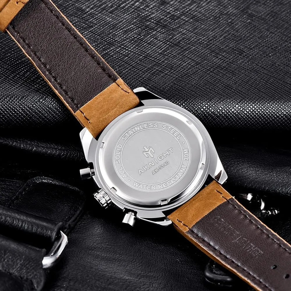 Watch Elegant Gift Men Watch corporate sardonic muggy infusion hacienda pastoral Waterproof Stainless Steel Watch for Men Analog Chronograph Fashion Watch, Easy Read Men Dress Watch Luminous 