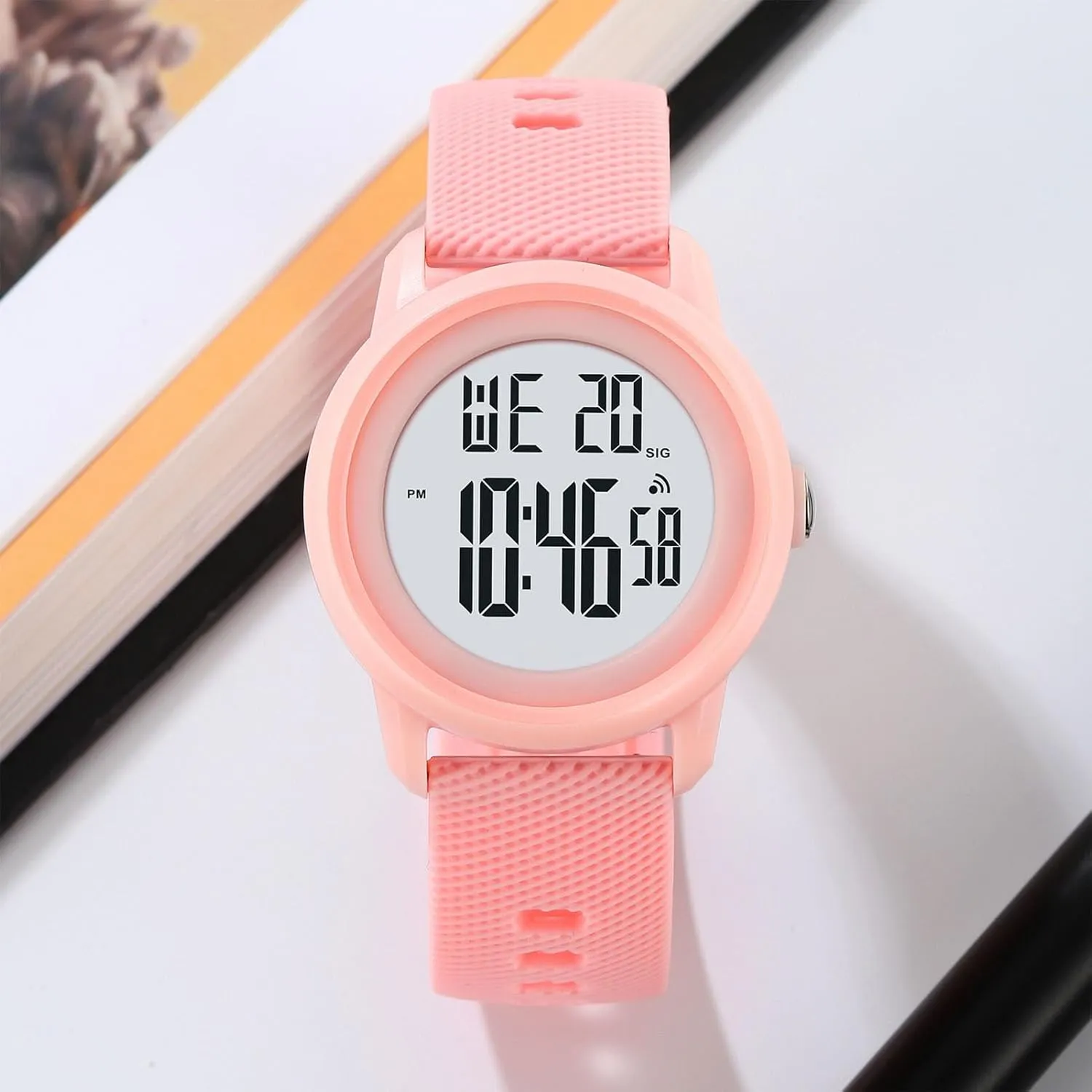Watch for Men and Women, Waterproof 50M Outdoor Wristwatch with Stopwatch, Countdown Timer, Alarm, Backlight, Comfortable Silicone Strap Digital survey preside LED 