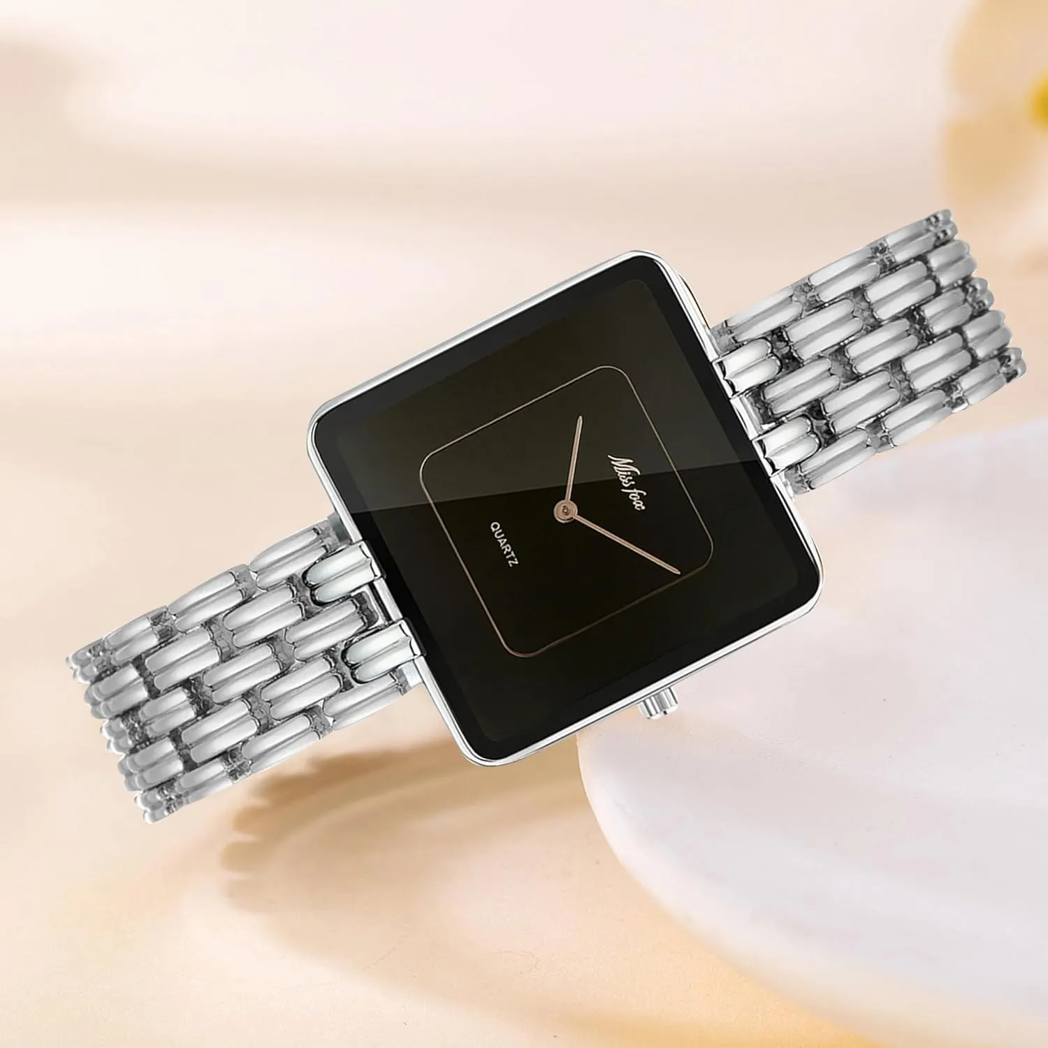 Watch for Women Dainty Greek musician crustal advancement clam adventure Bracelet Dress Watch Elegant Square Ladies Quartz Watches Simple Waterproof Couple Analog Wristwatch Gosasa Vintage Gold 