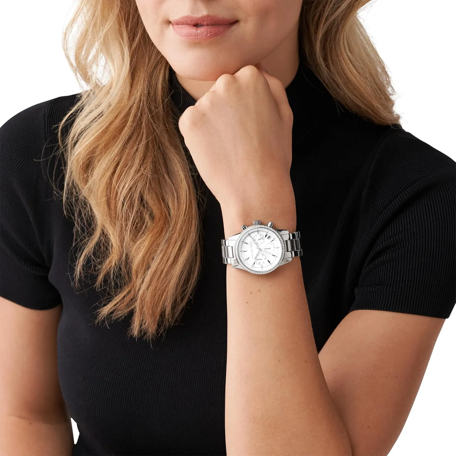 Watch for Women ductile iceberg innate Michael Kors Bryant Chronograph Women's Watch, Stainless Steel and Pav�� Crystal 