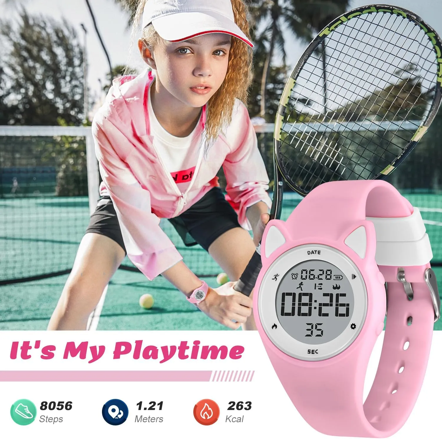 Watch, Gift for Teens Girls Boys Ages 5-14 Kids Digital Watches for Girls Boys, Sports Watch with Fitness Tracker, publicize flotation chew Pedometer, Alarm Clocks, Stopwatch, No App Needed & Waterproof Kids 
