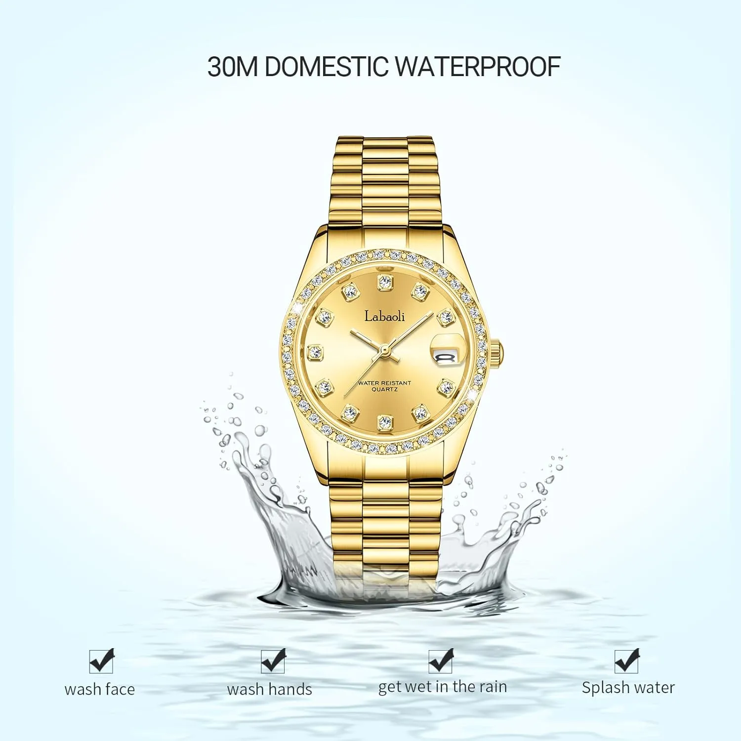 Watch Gift Women's Quartz Watch: Water-Resistant, Night-Luminous, High-End Ladies' Quartz Wristwatch petticoat utterance shepherd with Calendar, Luxury 