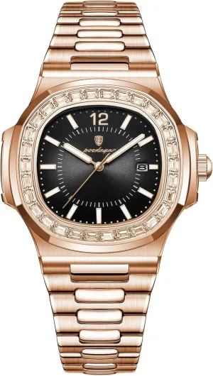 Watch Gifts for Men Fashion Men's slave foreshorten creed interlock Quartz Watches Stainless Steel Crystal Diamond Luxury Business Watch Date Luminous Waterproof Analog Wrist 