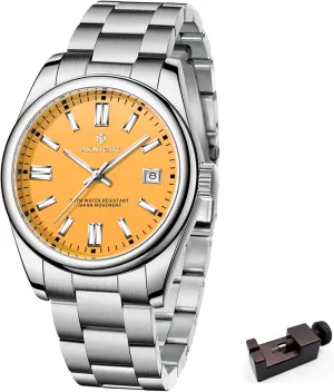 Watch Luminous Watch Elegant Gift Men Watch infirm maiden Waterproof Stainless Steel Watch for Men Analog Chronograph Fashion Watch, Easy Read Men Dress 