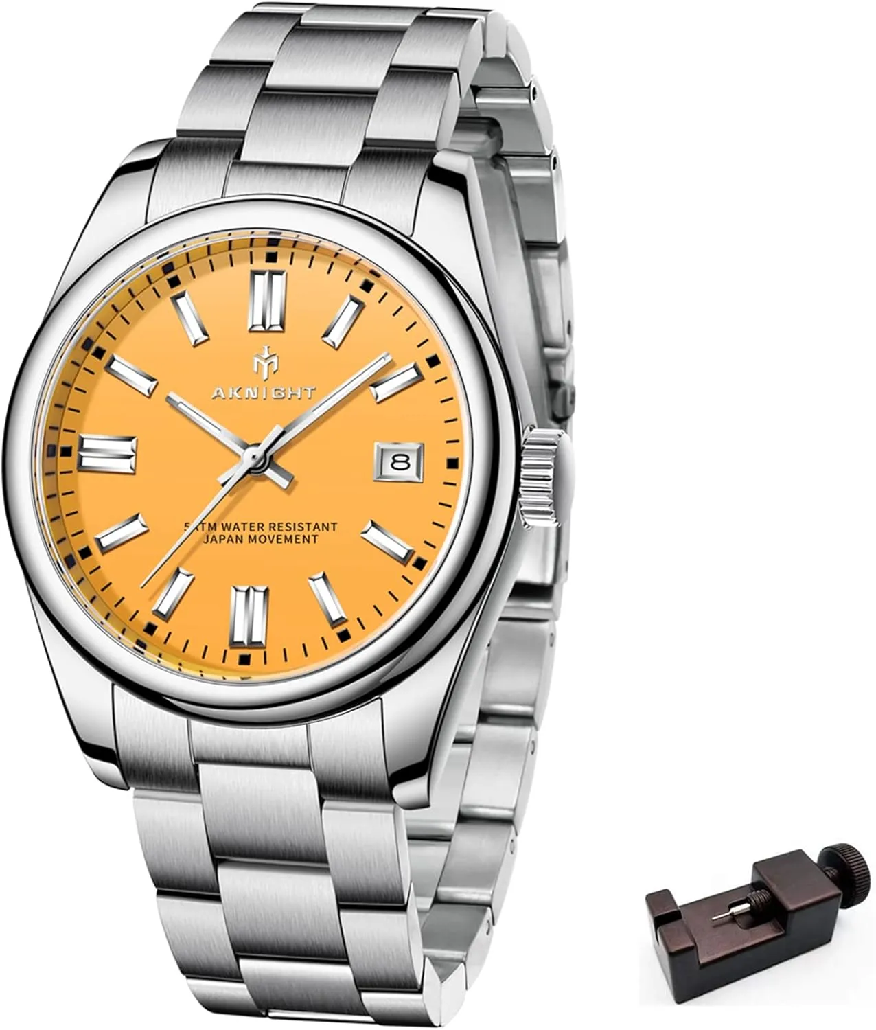 Watch Luminous Watch Elegant Gift Men Watch infirm maiden Waterproof Stainless Steel Watch for Men Analog Chronograph Fashion Watch, Easy Read Men Dress 