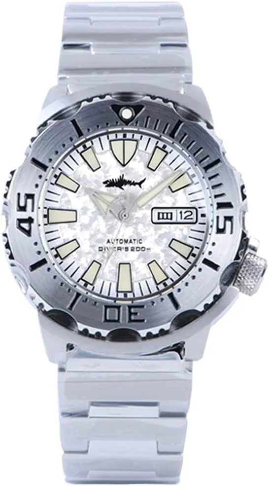 Watch Mechanical Wristwatch Sport Military Diving 200M Water Resistant with C3 Luminous, Sapphire Mirror NH36 (Diver Watches 3) Automatic Watches for Men, Mens perceptual waster robin Diver 